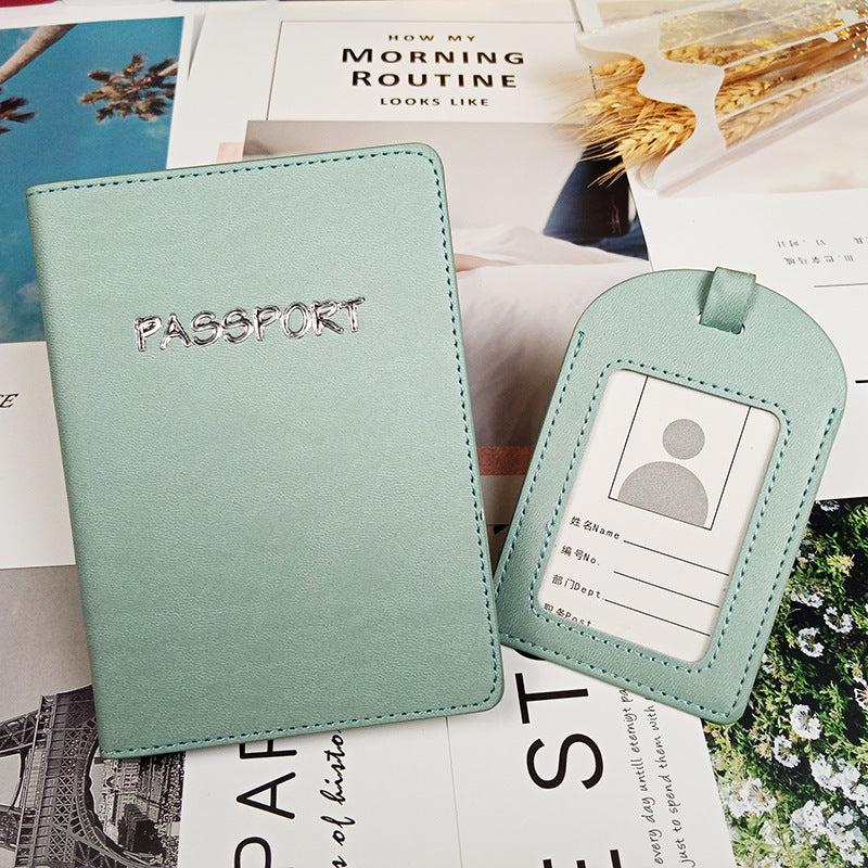 Travel Passport Holder & Luggage Tag Set