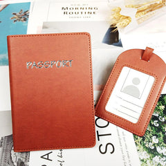 Travel Passport Holder & Luggage Tag Set