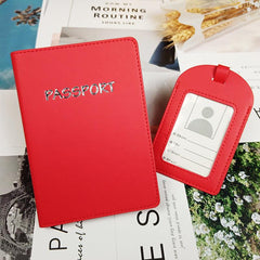 Travel Passport Holder & Luggage Tag Set