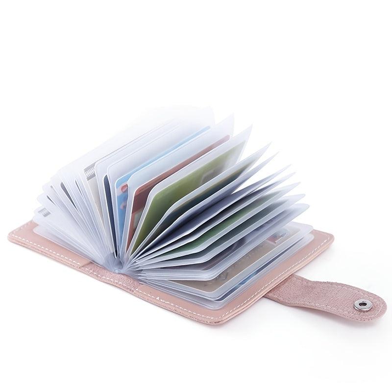 26 Card Slots PU Leather Credit Card Storage Bag Unisex