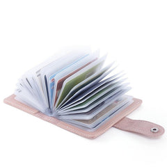 26 Card Slots PU Leather Credit Card Storage Bag Unisex