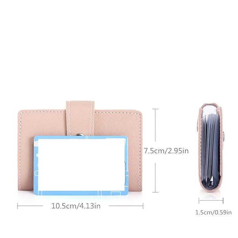 26 Card Slots PU Leather Credit Card Storage Bag Unisex