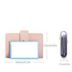 26 Card Slots PU Leather Credit Card Storage Bag Unisex