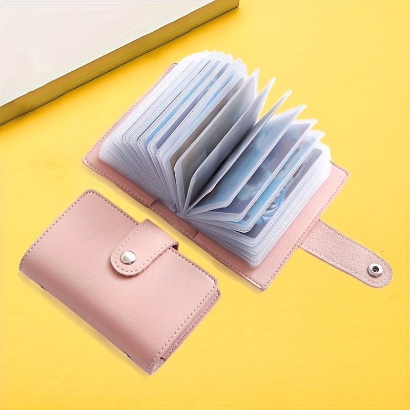 26 Card Slots PU Leather Credit Card Storage Bag Unisex