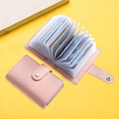 26 Card Slots PU Leather Credit Card Storage Bag Unisex