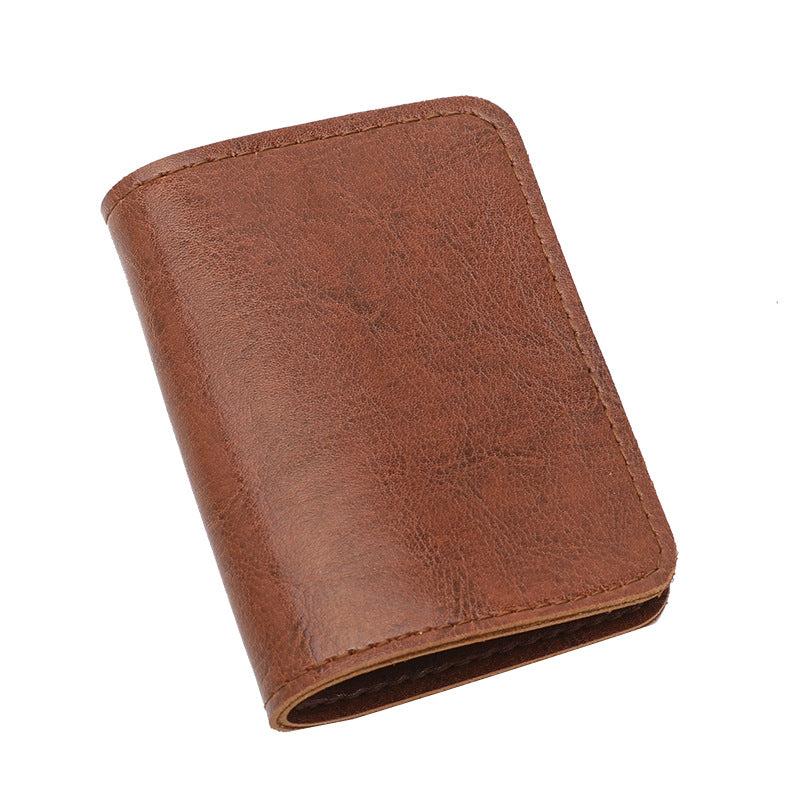 Men's Short Card Holder Ultra-thin PU Leather Card Holder
