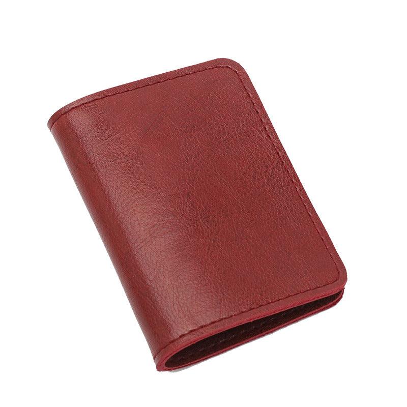 Men's Short Card Holder Ultra-thin PU Leather Card Holder