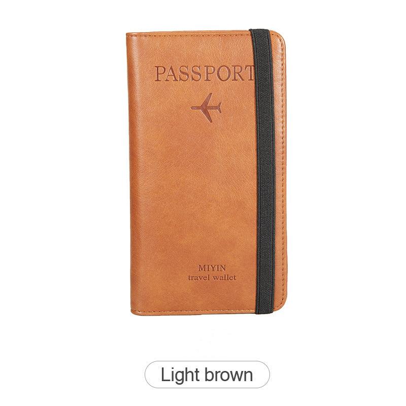 RFID Blocking Leather Passport Holder Wallet Card Case