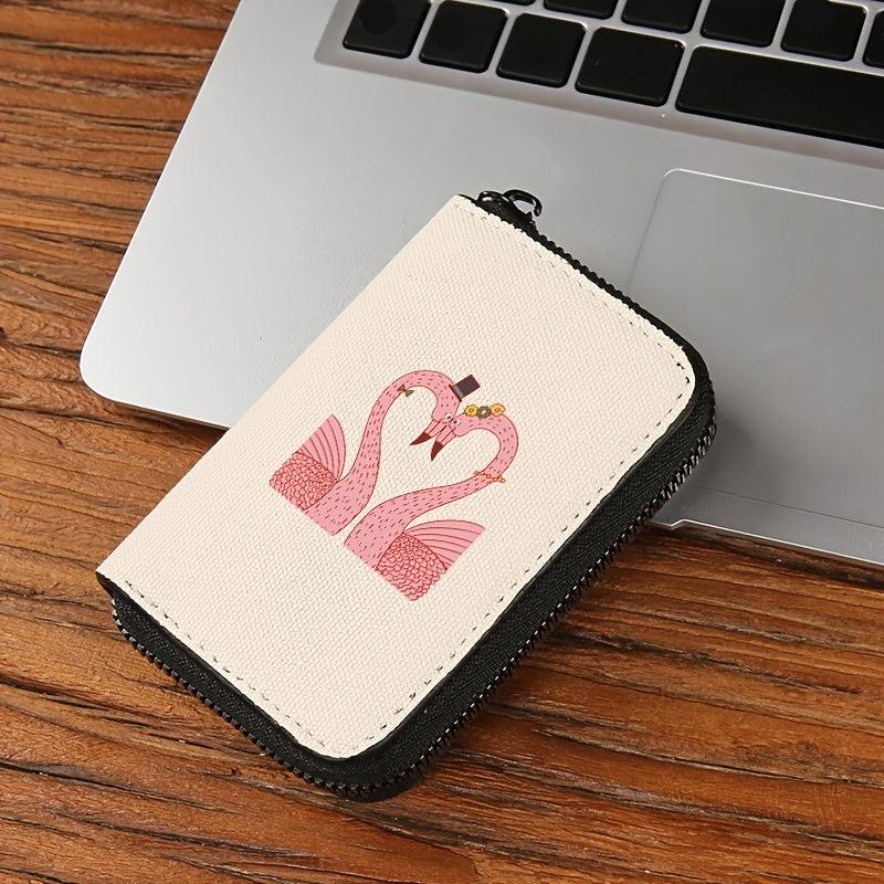 Flamingo Pattern Large Capacity Bank Card ID Bag