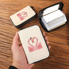 Flamingo Pattern Large Capacity Bank Card ID Bag