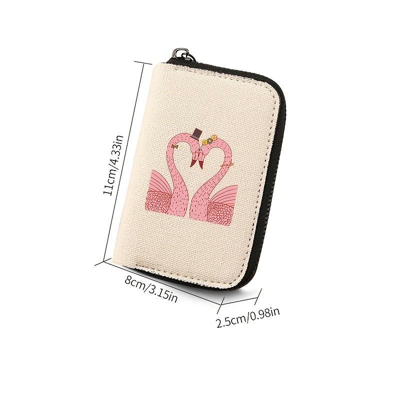 Flamingo Pattern Large Capacity Bank Card ID Bag
