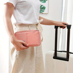 Portable Passport Card Bag with Multiple Compartments