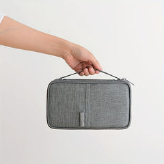 Portable Passport Card Bag with Multiple Compartments