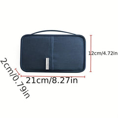 Portable Passport Card Bag with Multiple Compartments