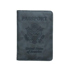 Passport Holder Vaccine Card Slot PU Leather Passport Cover Case
