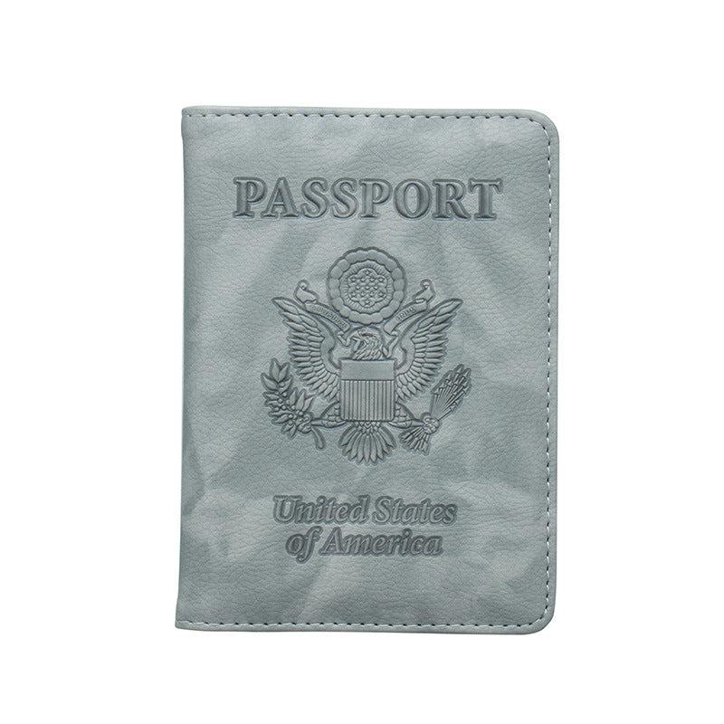 Passport Holder Vaccine Card Slot PU Leather Passport Cover Case