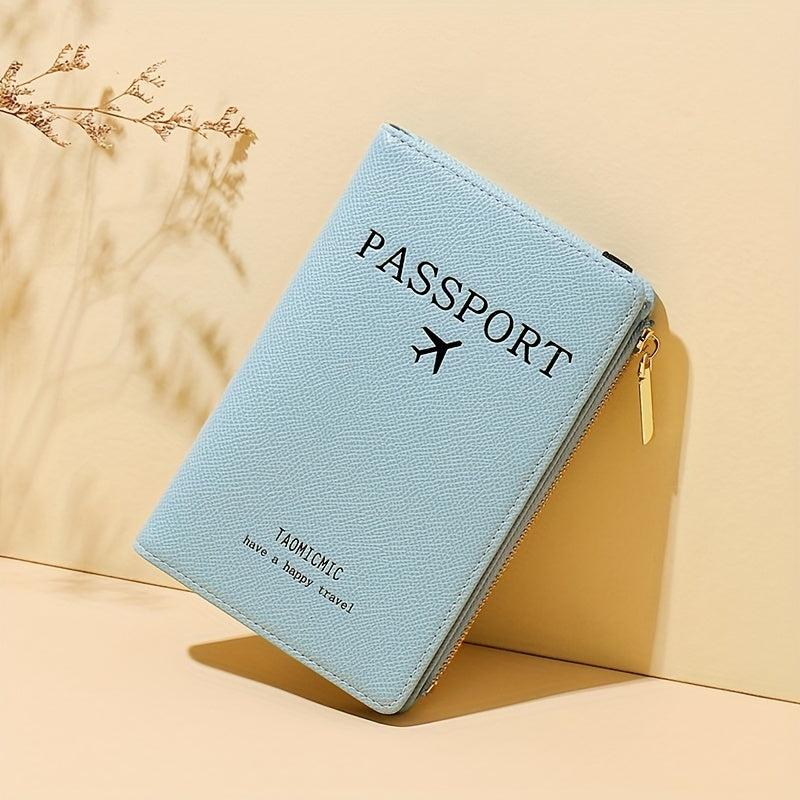 RFID Blocking Passport Holder Bifold Card Holder Zipper