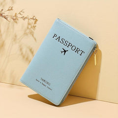 RFID Blocking Passport Holder Bifold Card Holder Zipper
