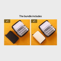 High end Mini Canvas Card Holder Thin Large Capacity