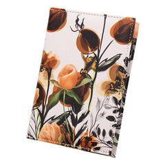 Flowers Passport Cover Leather Tickets Travel Business Credit Cards Wallet