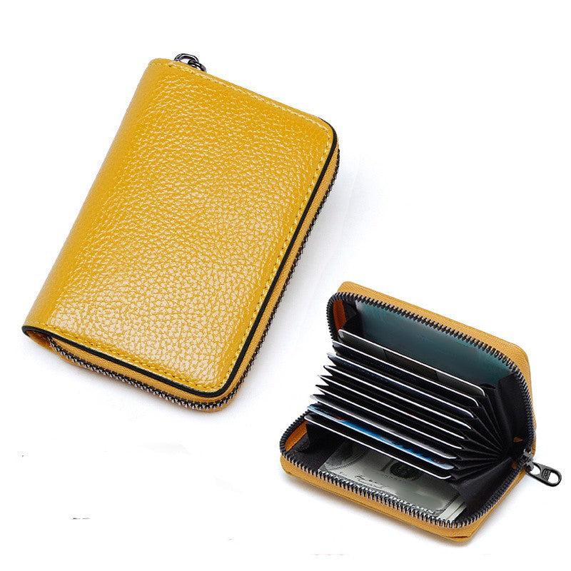Ultra Thin Card Holder with 9 Slots Zipper Coin Purse