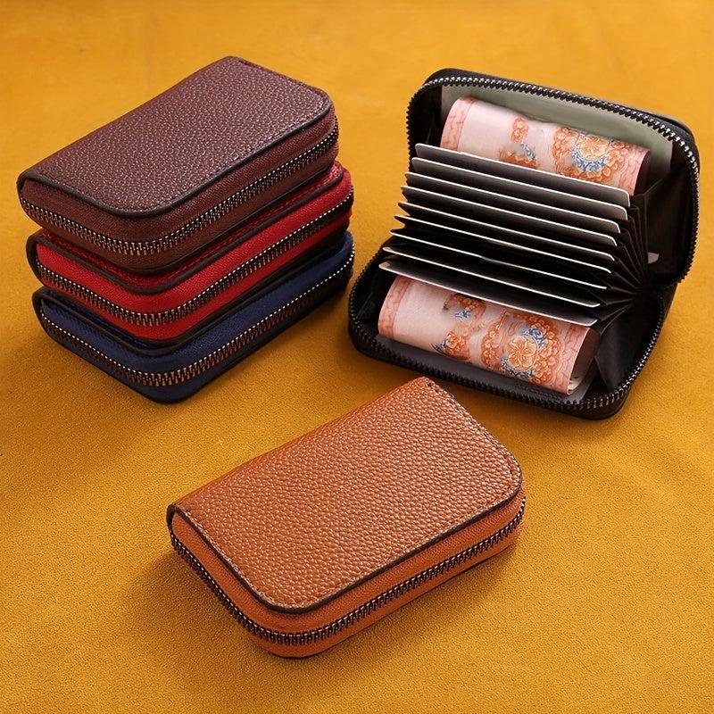 Ultra Thin Card Holder with 9 Slots Zipper Coin Purse