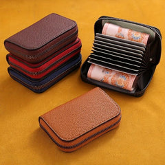 Ultra Thin Card Holder with 9 Slots Zipper Coin Purse