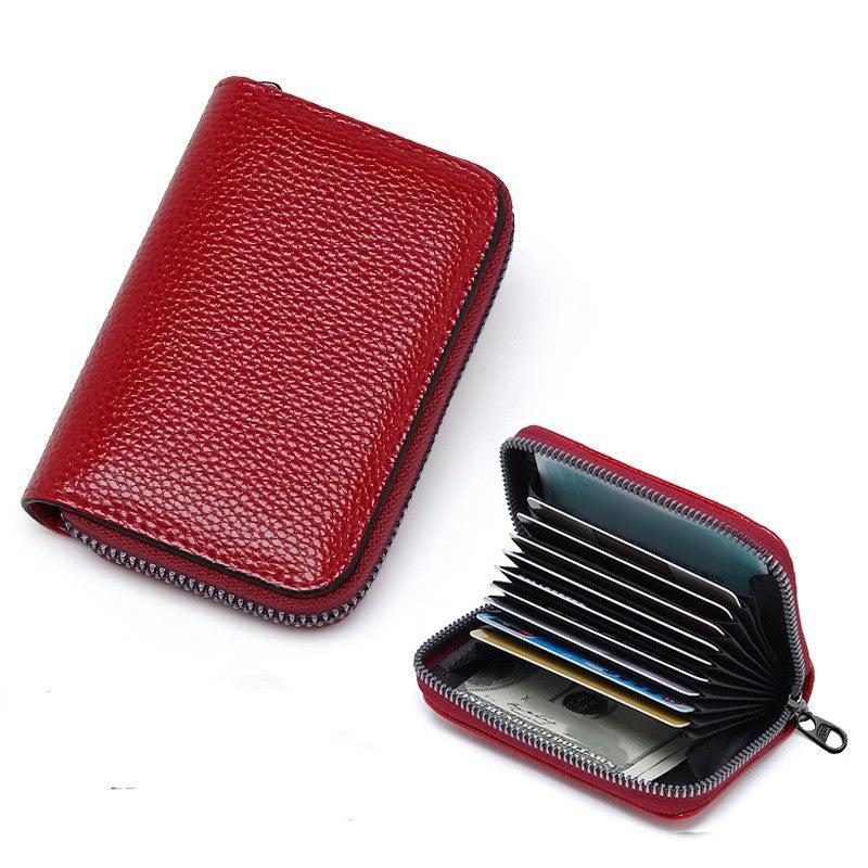 Ultra Thin Card Holder with 9 Slots Zipper Coin Purse