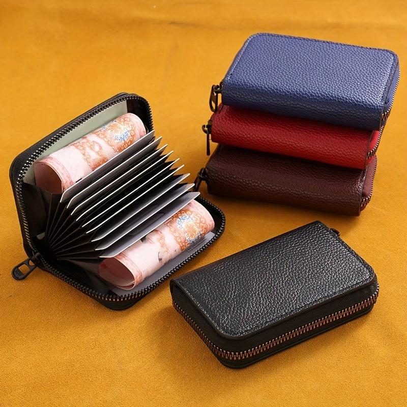 Ultra Thin Card Holder with 9 Slots Zipper Coin Purse