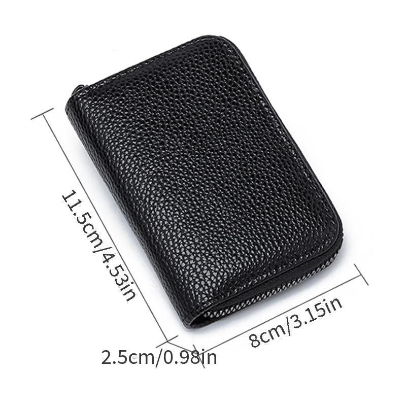 Ultra Thin Card Holder with 9 Slots Zipper Coin Purse