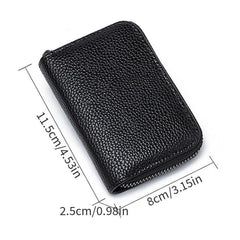 Ultra Thin Card Holder with 9 Slots Zipper Coin Purse