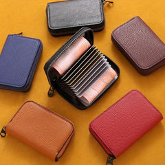 Ultra Thin Card Holder with 9 Slots Zipper Coin Purse