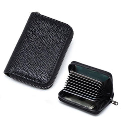 Ultra Thin Card Holder with 9 Slots Zipper Coin Purse