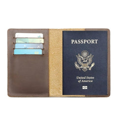 Vintage RFID Blocking Passport Holder Travel Wallet Cover Case
