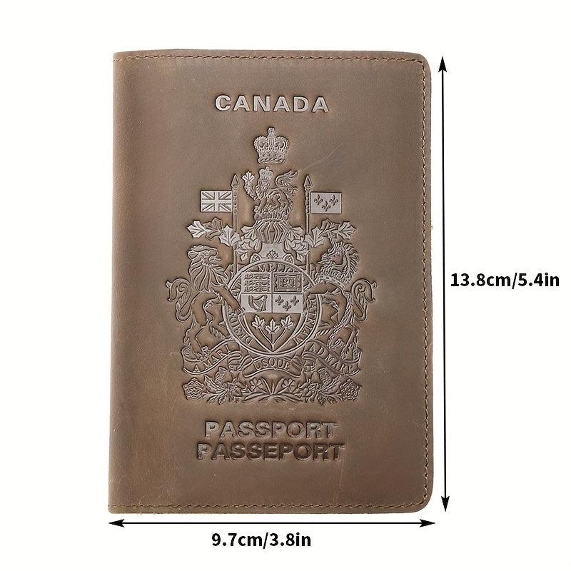 Vintage RFID Blocking Passport Holder Travel Wallet Cover Case