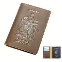 Vintage RFID Blocking Passport Holder Travel Wallet Cover Case