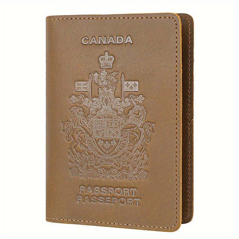 Vintage RFID Blocking Passport Holder Travel Wallet Cover Case