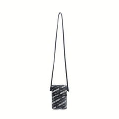 UZV Letter Pattern Crossbody Bag Men Women Phone Bag Single Shoulder Bag