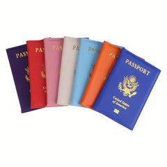 Bright PU Leather Passport Holder Multifunctional Cover