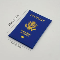 Bright PU Leather Passport Holder Multifunctional Cover