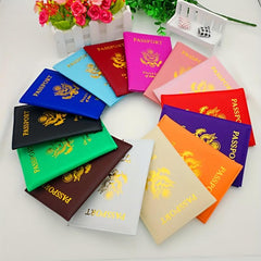 Bright PU Leather Passport Holder Multifunctional Cover