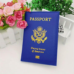 Bright PU Leather Passport Holder Multifunctional Cover