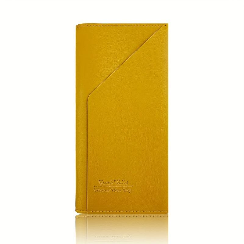 Travel Passport Protective Cover PU Leather Passport Wallet Ticket Clip