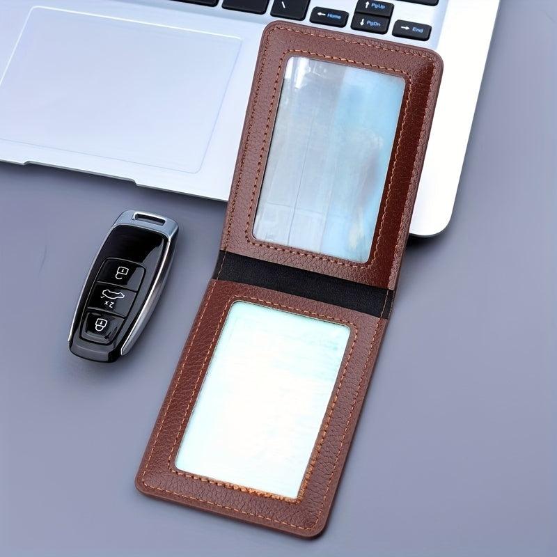 Men's Ultra Thin Leather Driver's Card Bag Mini Credit ID Bank Card Holder