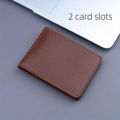 Men's Ultra Thin Leather Driver's Card Bag Mini Credit ID Bank Card Holder