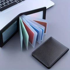 Men's Ultra Thin Leather Driver's Card Bag Mini Credit ID Bank Card Holder