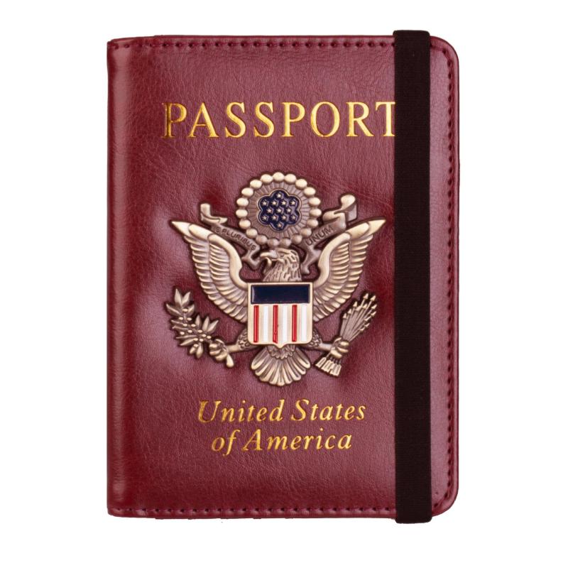 RFID Blocking Passport Holder Travel Wallet Leather Card Case