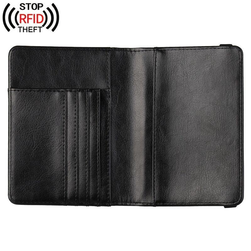RFID Blocking Passport Holder Travel Wallet Leather Card Case