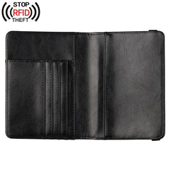 RFID Blocking Passport Holder Travel Wallet Leather Card Case