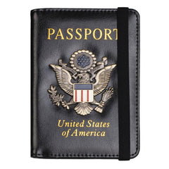 RFID Blocking Passport Holder Travel Wallet Leather Card Case